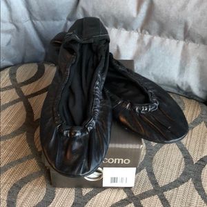 Corso Como Ballet Flats size 7 black leather